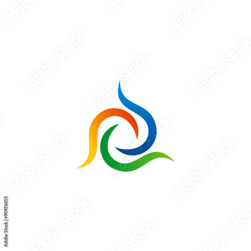 circle swirl colorful logo