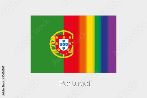 Free Download LGBT Flag Illustration with the flag of Portugal - GFXLoad