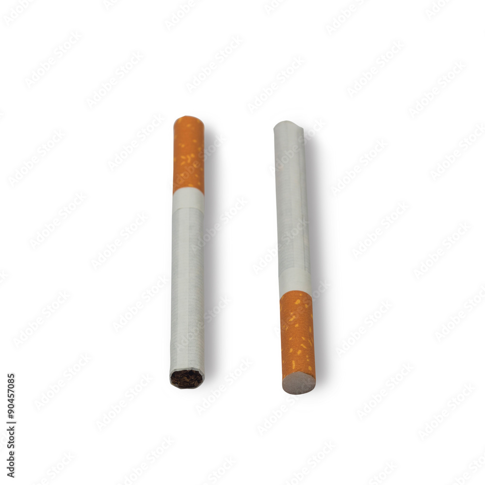 Cigarette isolated on a white background with clipping path Cigarette isolated on a white background with clipping path