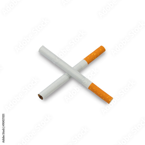 Cigarette isolated on a white background with clipping path
