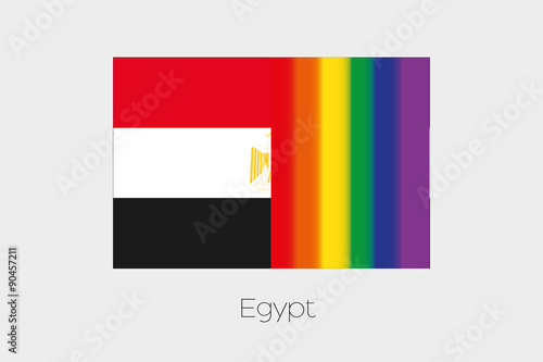 Free Download LGBT Flag Illustration with the flag of Egypt - GFXLoad
