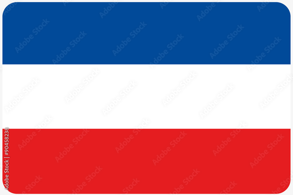 Flag Illustration with rounded corners of the country of Yugosla Flag Illustration with rounded corners of the country of Yugosla
