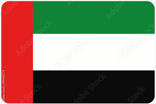 Flag Illustration with rounded corners of the country of United