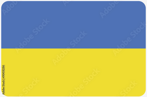 Flag Illustration with rounded corners of the country of Ukraine