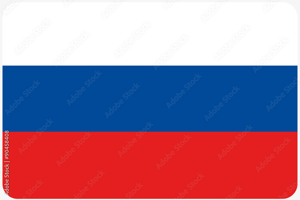 Flag Illustration with rounded corners of the country of Russia Flag Illustration with rounded corners of the country of Russia