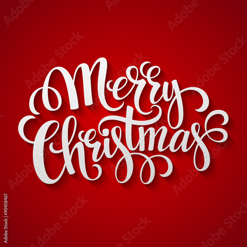 Merry Christmas Lettering design. Vector illustration