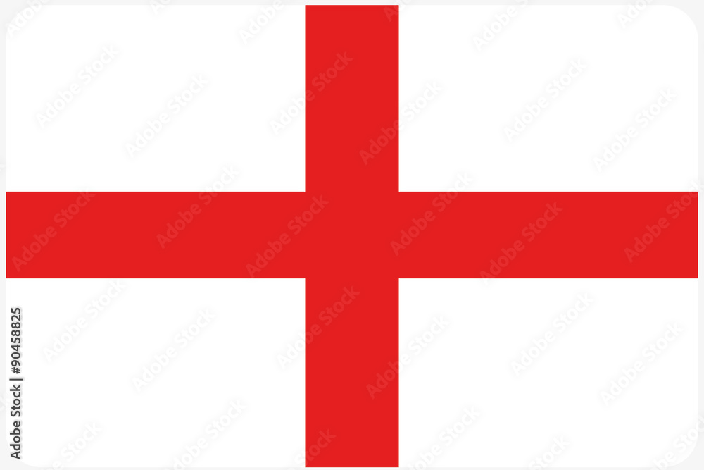 Flag Illustration with rounded corners of the country of England Flag Illustration with rounded corners of the country of England
