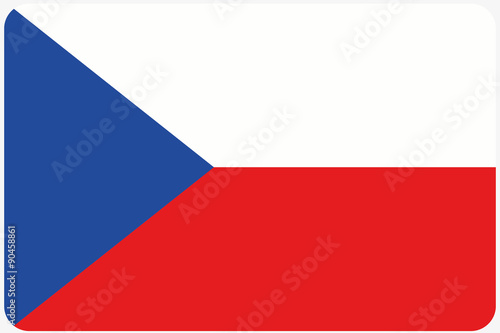 Flag Illustration with rounded corners of the country of Czech R Free Download Flag Illustration with rounded corners of the country of Czech R - GFXLoad