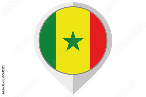 Free Download Flag Illustration inside a pointed of the country of Senegal - GFXLoad