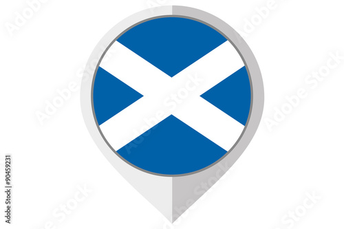 Free Download Flag Illustration inside a pointed of the country of Scotland - GFXLoad