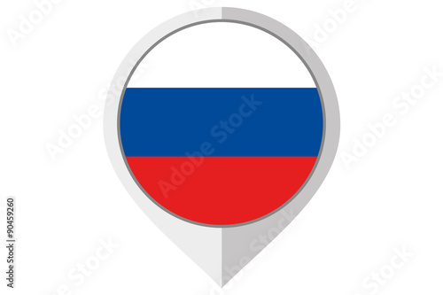 Free Download Flag Illustration inside a pointed of the country of Russia - GFXLoad