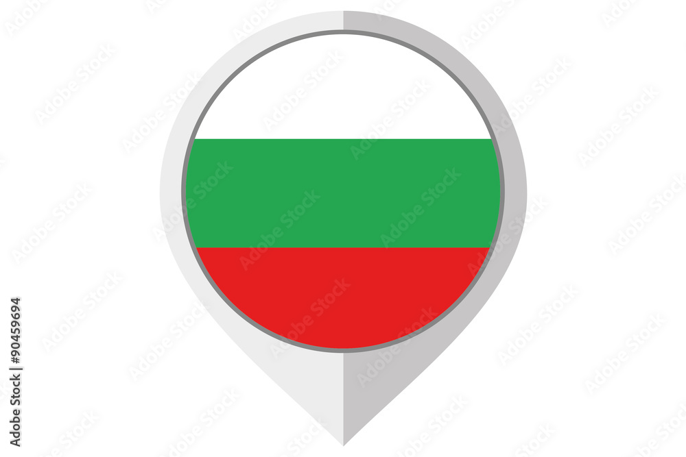 Flag Illustration inside a pointed of the country of Bulgaria Flag Illustration inside a pointed of the country of Bulgaria