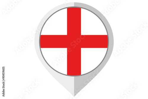 Flag Illustration inside a pointed of the country of England Free Download Flag Illustration inside a pointed of the country of England - GFXLoad