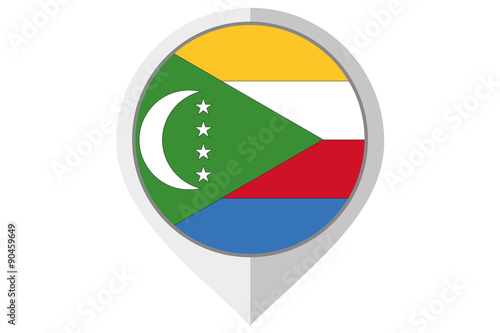 Flag Illustration inside a pointed of the country of Comoros Free Download Flag Illustration inside a pointed of the country of Comoros - GFXLoad
