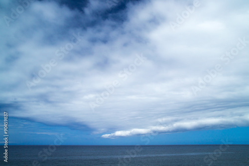 unusual cloud formation over ocean