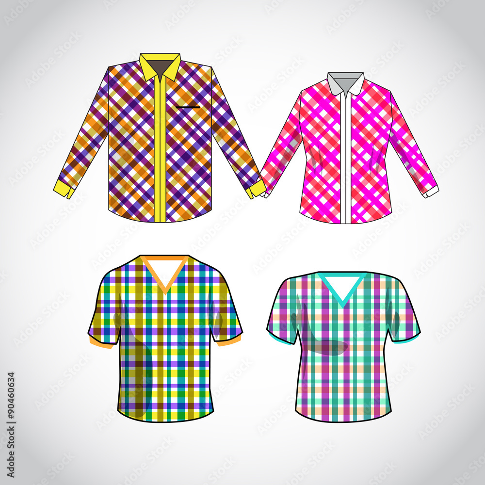 Obraz premium Vector shirt with pattern design