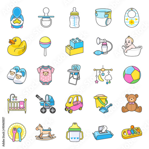 Baby Stuff vector icons