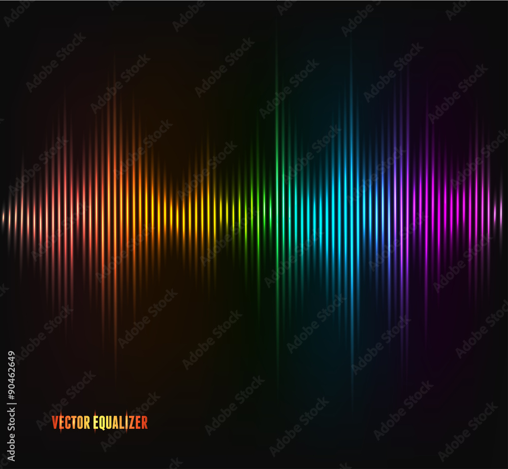  equalizer, colorful musical bar.