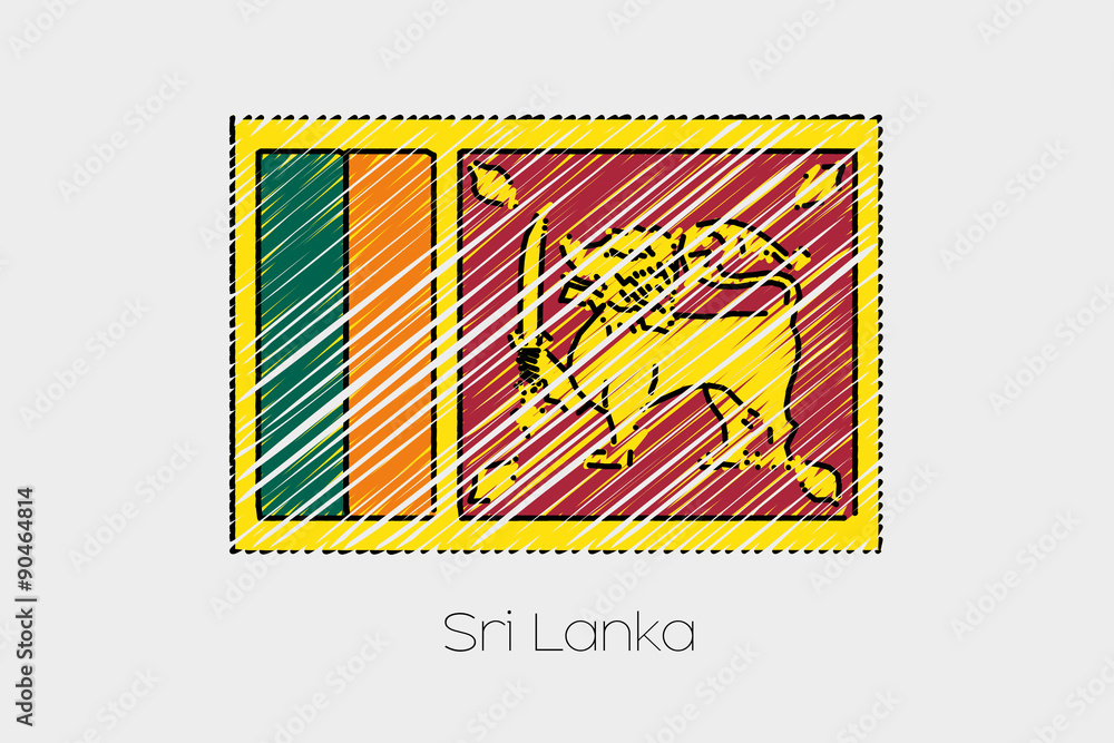 Scribbled Flag Illustration of the country of Sri Lanka Scribbled Flag Illustration of the country of Sri Lanka