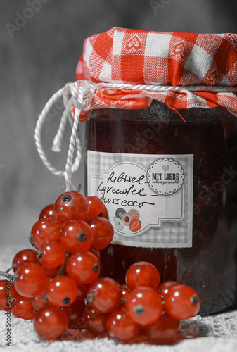 Obraz na płótnie Ribisel-Lavendel-Prosecco Marmelade w salonie