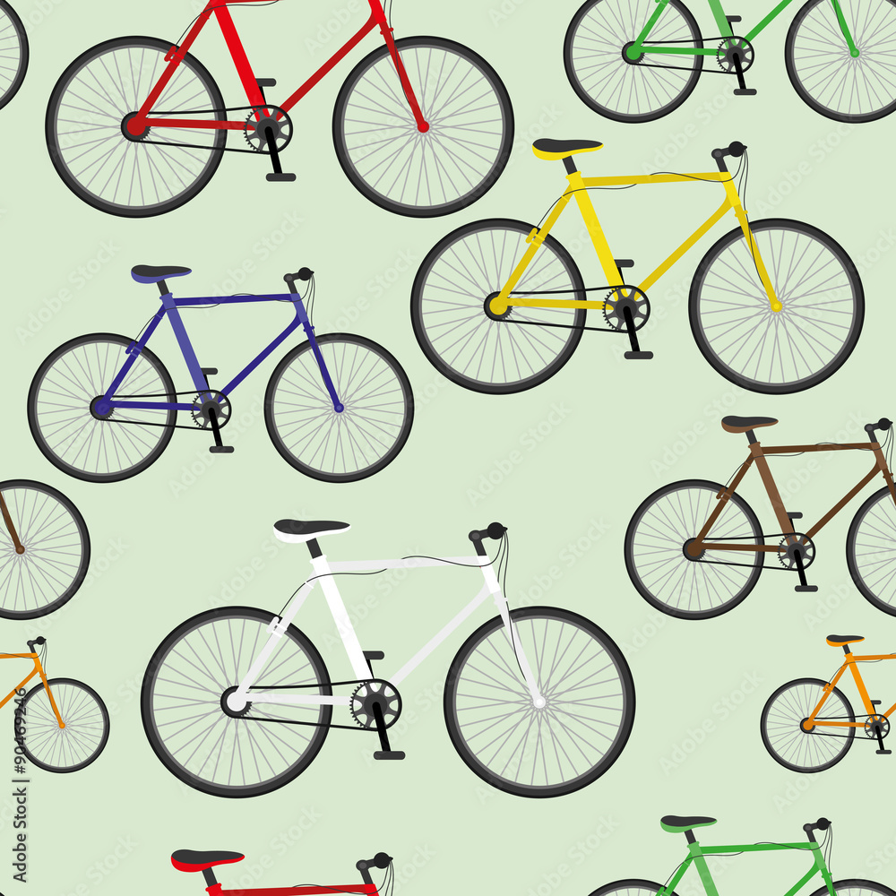 Colorful bikes. Colorful bikes.