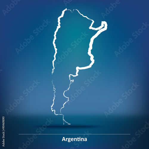 Doodle Map of Argentina