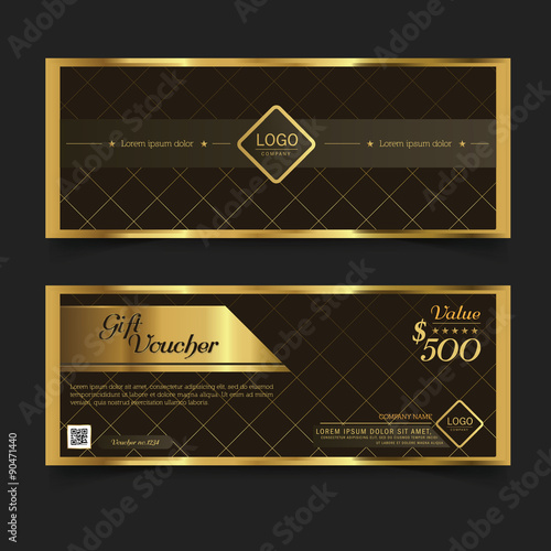 Gift Voucher Premier Gold.Vector