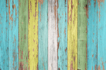Vintage wood background with peeling paint.