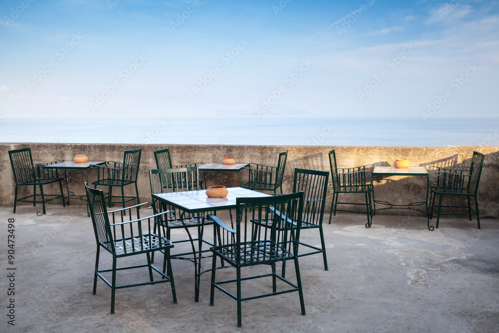 Open space seaside open restaurant interior Open space seaside open restaurant interior