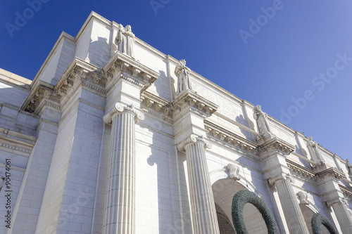 Union Station's front facade, Capitol Hill, Washington DC