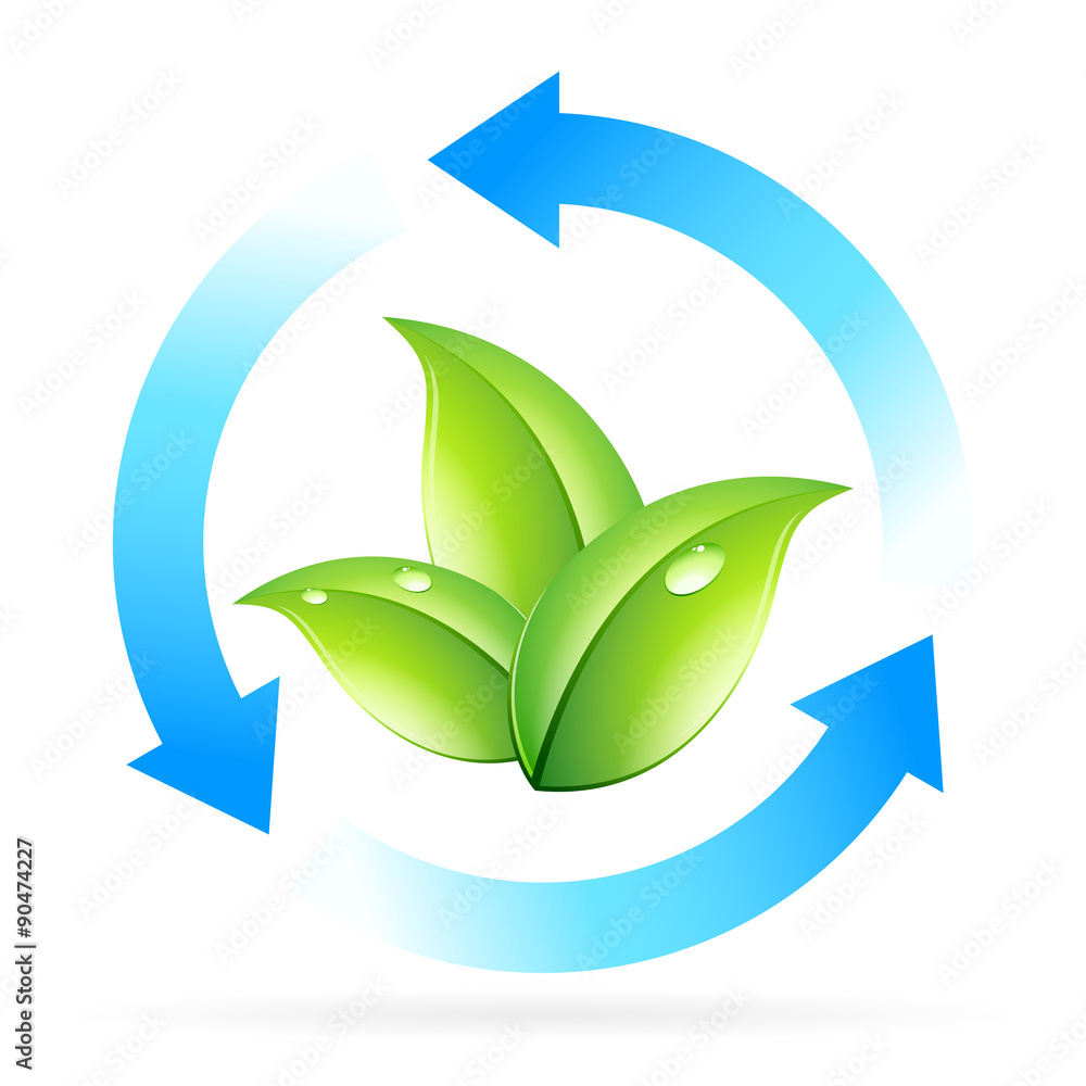 Naklejka premium Logo Nature Recycle