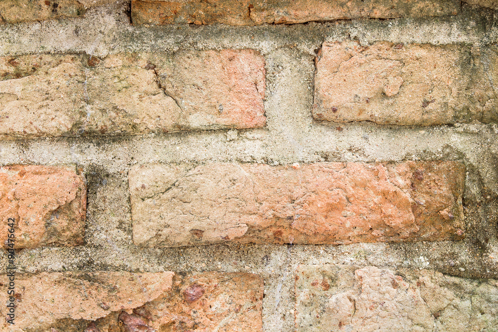 Fototapeta premium Old vintage brick wall for background