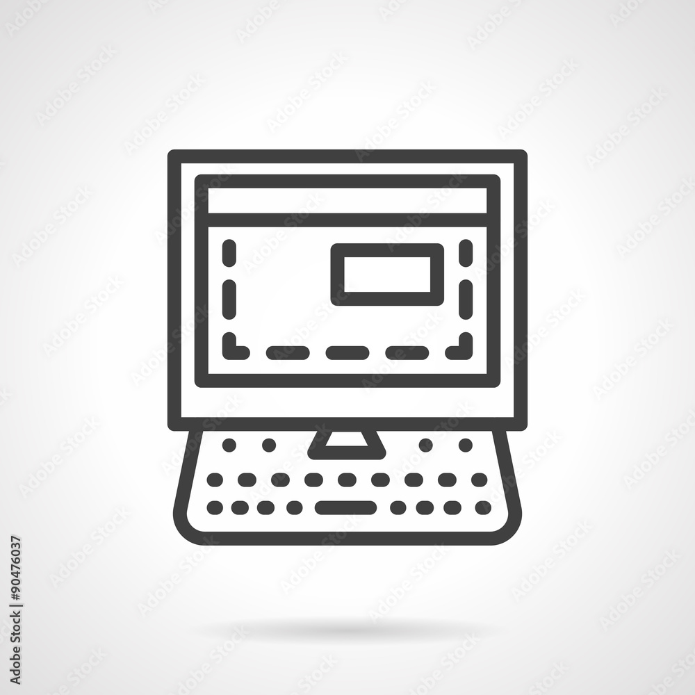Car diagnostics simple line vector icon Car diagnostics simple line vector icon