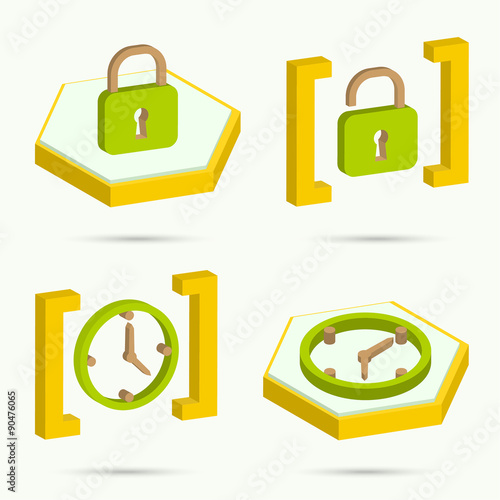 Isometric icons