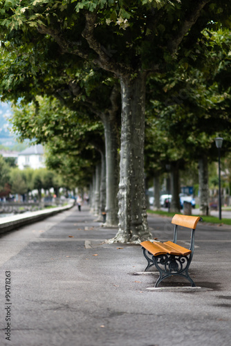 empty bench in a park © eriyalim