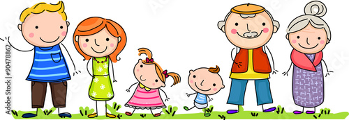 Children and banner