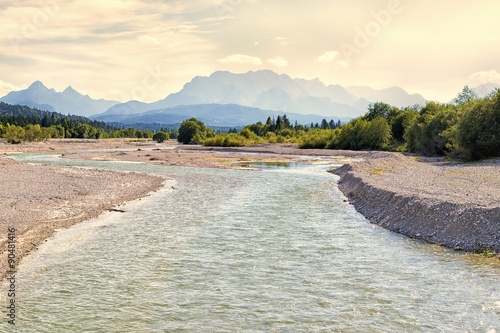 Tableau sur toile River Isar