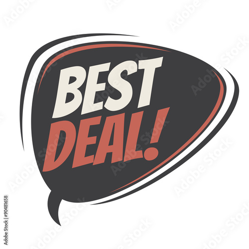 best deal retro speech bubble