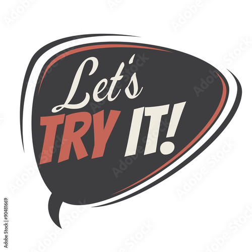 let's try it retro speech bubble