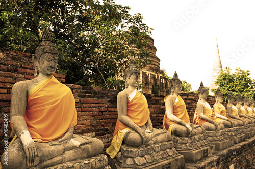 Ancient Pagoda at Watyaichaimongkol Temple in Ayudhaya, Thailand
 photo