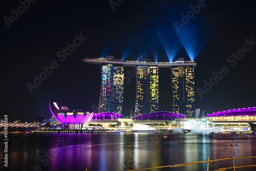 Singapore,Oct 21st,2014:View central business buildings and landmarks of Singapore.