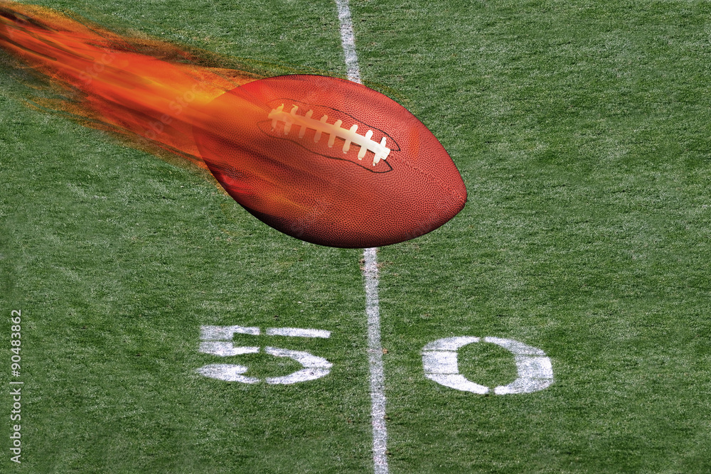 Obraz premium Football on Fire.