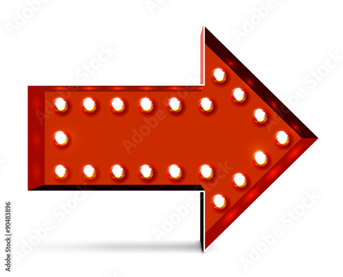 Vector marquee arrow symbo