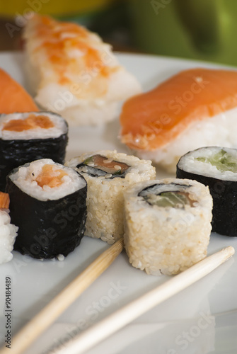 Tasty Japanese sushi set