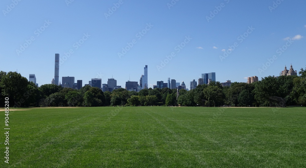 Skyline von Manhattan, New York - im Vordergrund Central Park