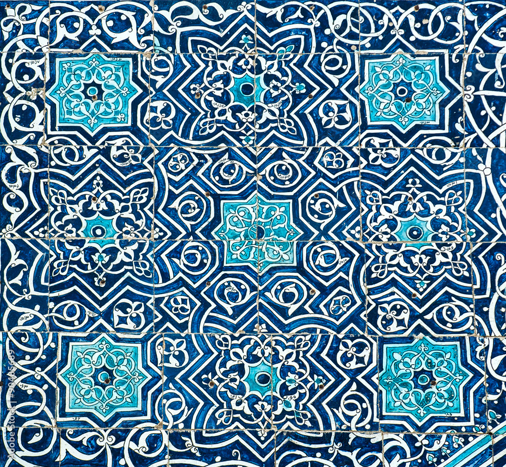 Tiled background with oriental ornaments Tiled background with oriental ornaments