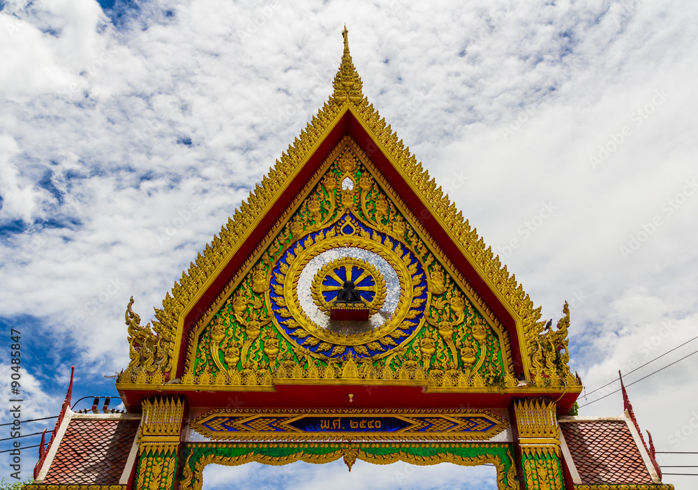 Thailand temple arch and the beautiful sky. Thailand temple arch and the beautiful sky.