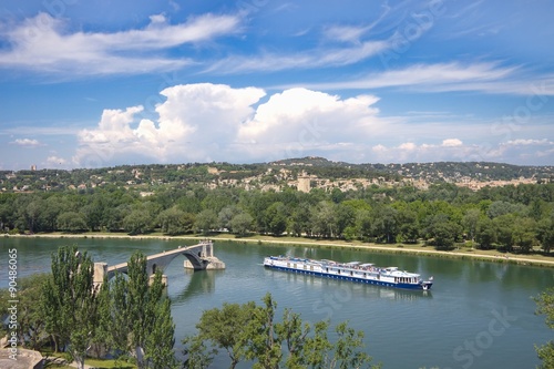 Rhone river, Avignon, France