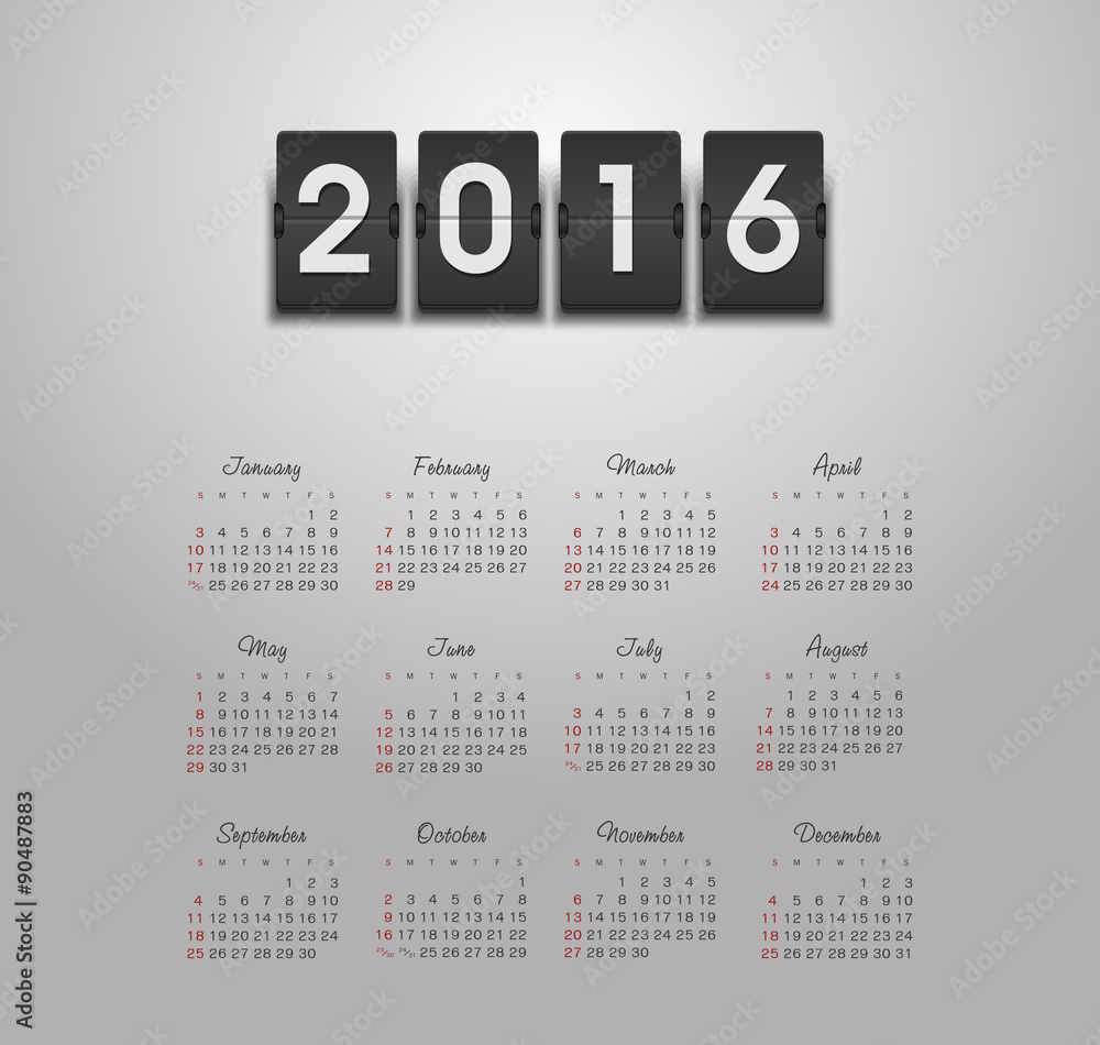 Calendar 2016 year Calendar 2016 year