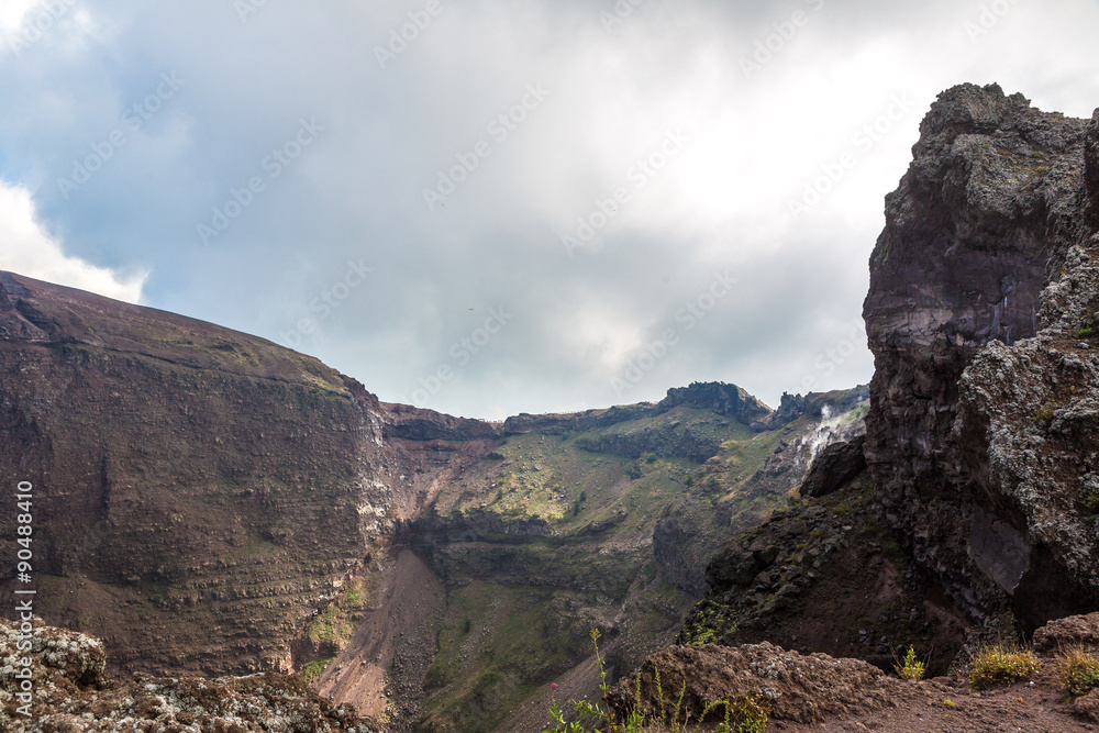 Vesuvius volcano crater